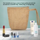 Pack Of 16  5 9 x5 91 x1 96  Jucobee Natural Jute Cosmetic Makeup Bags