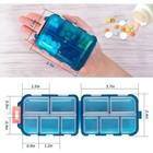 Travel Pill Organizer 10 Compartment Portable Medicine Case With 330 Labels
