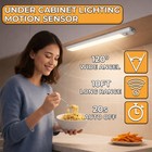 2-12 Pack Led Under Cabinet Lights  Rechargeable Motion Sensor  3 Color Dimmable
