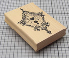 Inkadinkado Birdhouse Birds Heart 60-00078 Rubber Stamp Wood Mounted