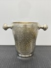 Vintage Silver Plated Ice Bucket Embossed With Flowers
