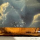 Vintage 1980s Sue Dawe Unicorn Wall Art Decor  Lacquered Wood Plaque 10x12