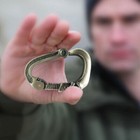 Stainless Steel Carabiner Snap Spring Hook Clip Skull Gothic Carabiner Key Chain