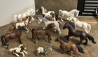 Lot Of 12 Schleich Frisian Mare Dark Brown black Shetland Foal Pony Horses   