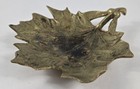 Vtg Brass Maple Leaf Decorative Tray Trinket Dish Virginia Metalcrafters Ashtray