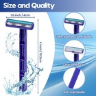 Phafaloop Twin Blade Disposable Razors  Bulk 60 1 Count  pack Of 60   Blue