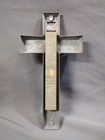 Vintage Parsons 11 Casket Crucifix Cross Cast Metal Jesus Religious Gold Tone
