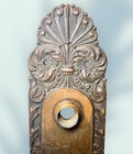 Antique Bronze Victorian Entry Door W  Thumb Turn Escutcheon Back Plate 10 75   