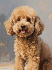 Custom Hand Painted Pet Dog Portrait Oil Painting From Photo Canvas