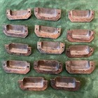 Antique Ornate  14-  Cast Iron Drawer Bin Pulls Handles Hardware Parts