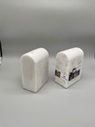 Ecstassy Ey016 White Marble Pair Bookends Marble Stone Book Ends