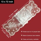 13 x72  Vintage Christmas Reindeer Snowflake Table Runner Lace Dresser Scarf