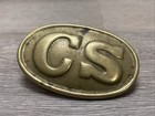 Reproduction Confederate Cs Oval Civil War Belt Buckle G 1960 Stamped