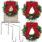  2 Sets Christmas Memorial Cemetery Wreath For Graves Kit Include 2 Pcs Pine