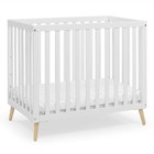 Children Essex Convertible Mini Baby Crib With 2 75-inch Mattress Bianca White