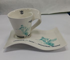 Rare Surf Royal Caribbean Freedom Seas Inaugural Cup Wave Saucer Villeroy Boch