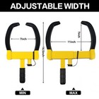 Trailer Wheel Clamp Lock Max 10  Tire Width Anti Theft Tire Boot Black Yellow