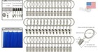 44 Pack Matte Silver Metal Curtain Rings With Clips - Elegant Drapery Solution