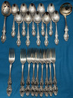 21 Pc Baroque Rose Silverplated 9 Dinner Forks  10 Soup Spoons   1881 Rogers