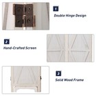 4 Panel Wood Room Dividers Freestanding Screens Folding Privacy Wall White