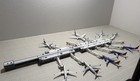1 400 Model Airport Domestic Terminal W Functional Jet Bridges  11 