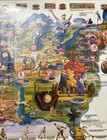 Vintage Mlb 1992 Baseball Stadium Map Usa Vintage Poster 6th Edition  laminated 
