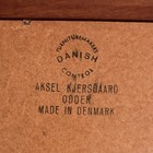 Aksel Kjersgaard Mid-century Modern Danish Wall Mirror 162 K Wood Frame Brown