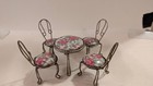 Vtg Dollhouse Furniture Metal Chairs  Coatholder  Wash Stand And Much More