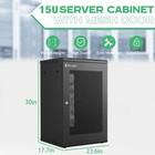 15u Server Cabinet Network Rack Enclosure For Computer