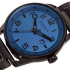 Men s Akribos Xxiv Ak956bu Black Ion Plated Polished Steel Bracelet Date Watch