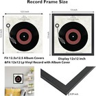 Wood Vinyl Record Frame For The Wall  Display 12 5x12 5 Album Cover And 12x12 Lp