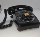 6 1957 Black Bell System Western Electric Cd 500 Rotary Telephone Works Great 