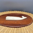 Vintage Nantucket Basket With Scrimshaw Whale