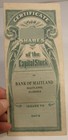 Antique Vintage 1925 Bank Of Maitland Florida Stock Certificate