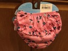 Iplay Reusable Swim Diaper - Pink Parasoles - 12 Months - Snap-side Swimsuit Nwt