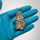 Natural Sericho Pallasite Meteorite Pendant Space Necklace With A Certificate