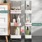 Movable Gap Storage Rack Rolling Utility Cart Storage Shelf Kitchen Bathroom Sli