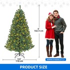 Pre-lit 6ft Artificial Spruce Christmas Tree With Remote 250 Lights Office Decor