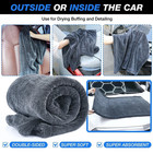2pcs Microfiber Car Wash Drying Towels Water Drying Towel Dark Gray 1500gsm