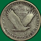 1919-d Standing Liberty Quarter Very Fine Vf Coin  50677