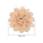 10pcs 3 9  Chiffon Flowers Fabric Flower Sewing Fabric Appliques Khaki