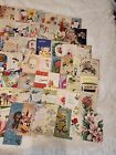 Lg Lot 120 Vtg Birthday Cards Scrapbook Crafts Girls Cats Flowers  1940-1950s