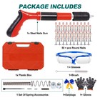 New Cordless Concrete Nail Gun 2-set With 100 Nails Portable Wall Fastening Tool