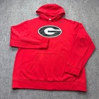 Georgia Bulldogs Nike Hoodie Men Xl Red Pullover Therma-fit  missing Drawstring