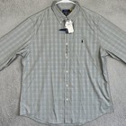 New Polo Ralph Lauren Shirt Mens 2xl Green Classic Performance Plaid Button Down