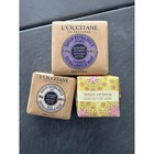 L occitane Shea Butter Soap Bundle Lavender Milk Lemon Verbena 3 Bar Gift Set