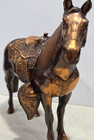 Vintage P Dinapoli Copper Plated Pot Cast Horse Figurine 9 