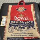 Royal Basmati Rice Bag 20lbs Burlap Handles Zipper Heavy Duty 25th Anniv No Rice