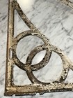 Pair Antique 1880   s Cast Iron Shelf Brackets W  Rings Original Chippy Paint Nice
