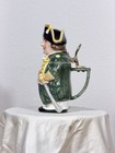 Vintage English Toby Jug Pewter Lid Napoleonic Figure Stein 12    Ceramic Mint